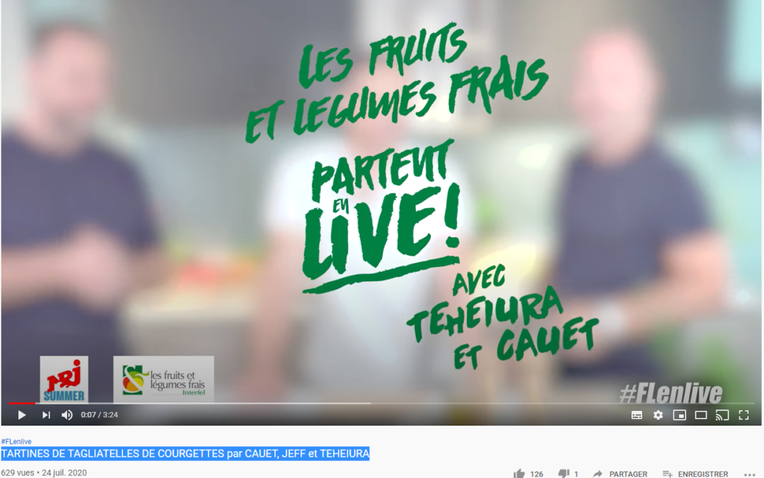 TARTINES DE TAGLIATELLES DE COURGETTES par CAUET, JEFF et TEHEIURA