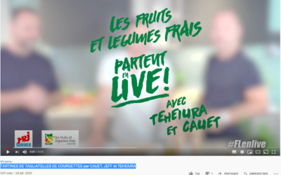 TARTINES DE TAGLIATELLES DE COURGETTES par CAUET, JEFF et TEHEIURA