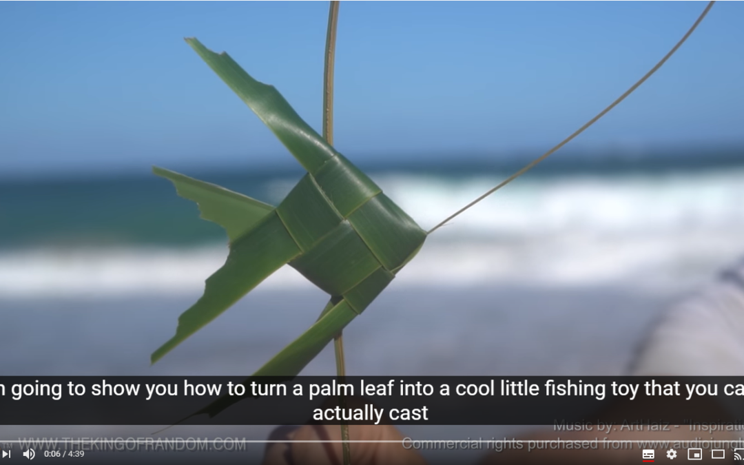 fabriquer un poisson en feuille de palme