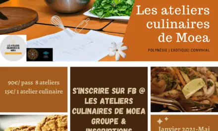 Les ateliers culinaires de Moea proposera en live la recette de l&rsquo;apéritif cookie au gingembre lors du e-marché de noël etenati