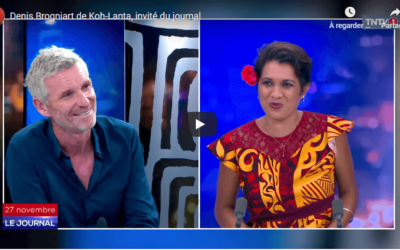 Denis Brogniart de Koh-Lanta, invité du journal TAHITI NUI TELEVISION