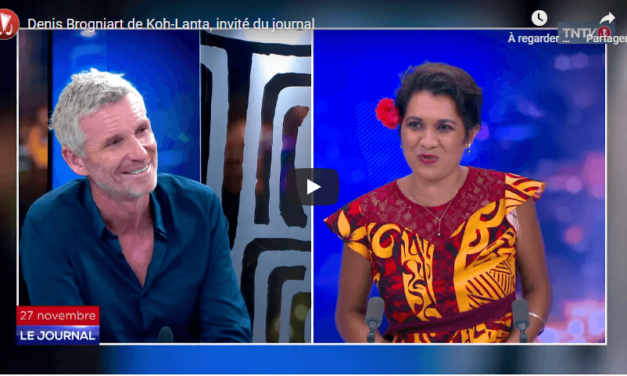 Denis Brogniart de Koh-Lanta, invité du journal TAHITI NUI TELEVISION