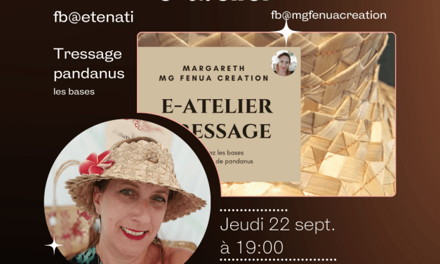 Live présentation e-atelier tressage pandanus