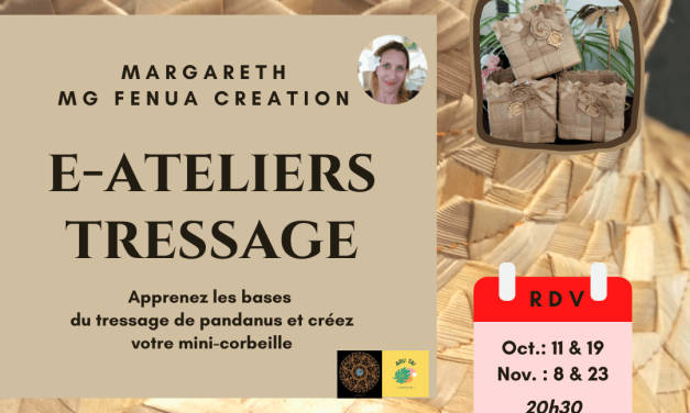 e-ateliers tressage et fabrication mini panier en feuilles de pandanus