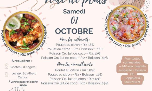 Vente de plats sur Angers