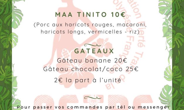 VENTE DE PLATS POLYNÉSIEN SUR TOULON, FRÉJUS, CANNES