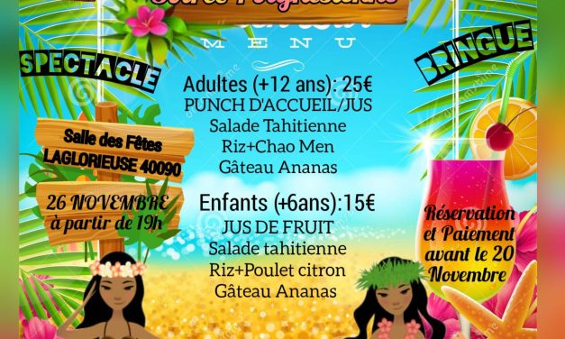Soirée Polynésienne à LAGLORIEUSE 40090