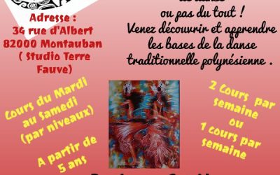 Ouverture d&rsquo; une nouvelle école de danse Polynésienne à Montauban 82000