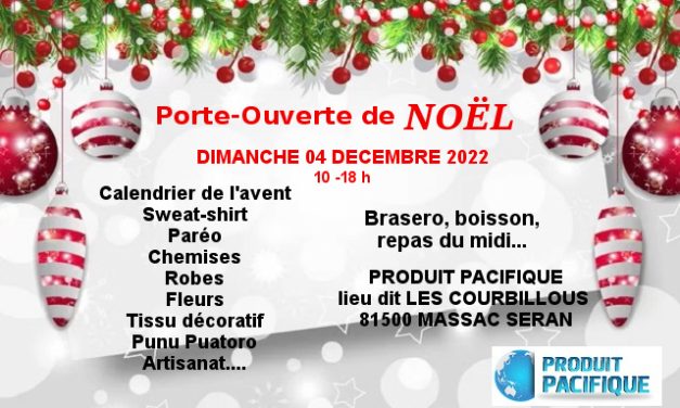 Porte ouverte de noël