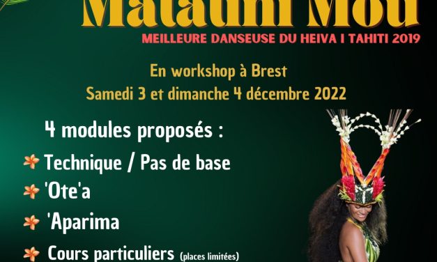 Workshop avec Matatini Mou Meilleur danseuse Heiva I Tahiti 2019