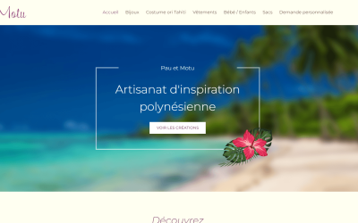 Nouvelle boutique en ligne : Pau & Motu