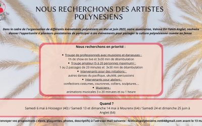 Recherche artistes polynésiens