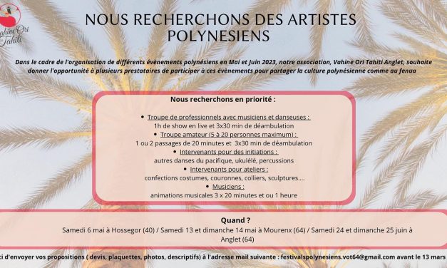 Recherche artistes polynésiens