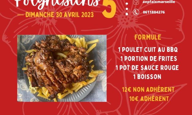 Vente de plats polynésiens avec l&rsquo;AEPF Aix-Marseille