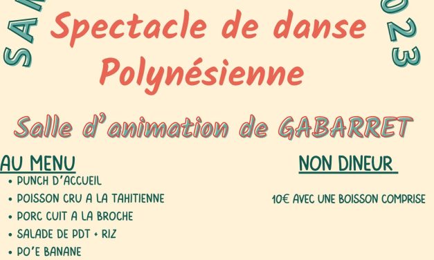 Dîner dansant et spectacle de danse polynésiénne