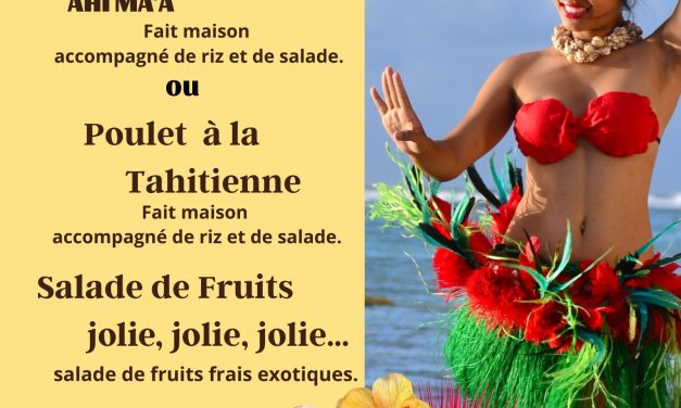 Menu spécial Polynésie à la fête du Lotus à Saint-Cyr-en-Talmondais 85540