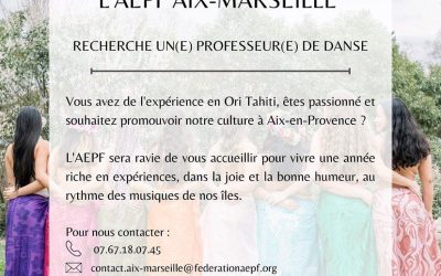 L’Aepf d’Aix Marseille recherche professeur ‘Ori Tahiti