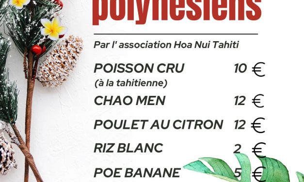 Vente de plats polynésiens sur Nice ou Biot