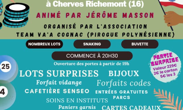 Loto organisé par l&rsquo;association Team Va&rsquo;a Cognac