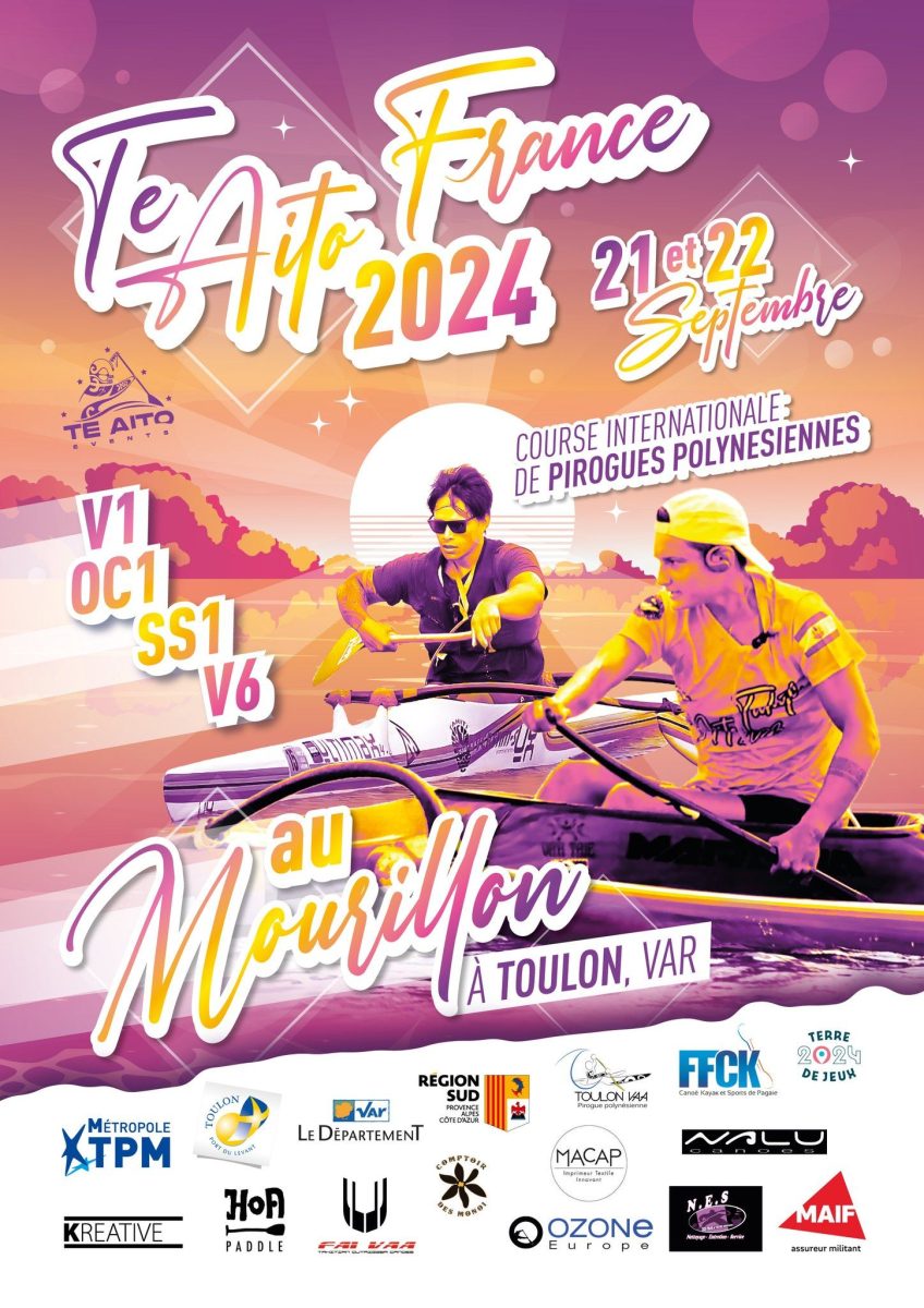 Course internationale de pirogues polynésiennes - Te Aito France 2024 - Toulon
