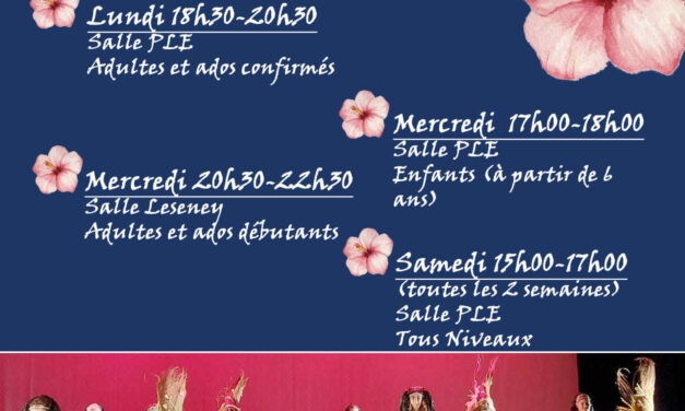 Cours de danse tahitienne sur Cherbourg