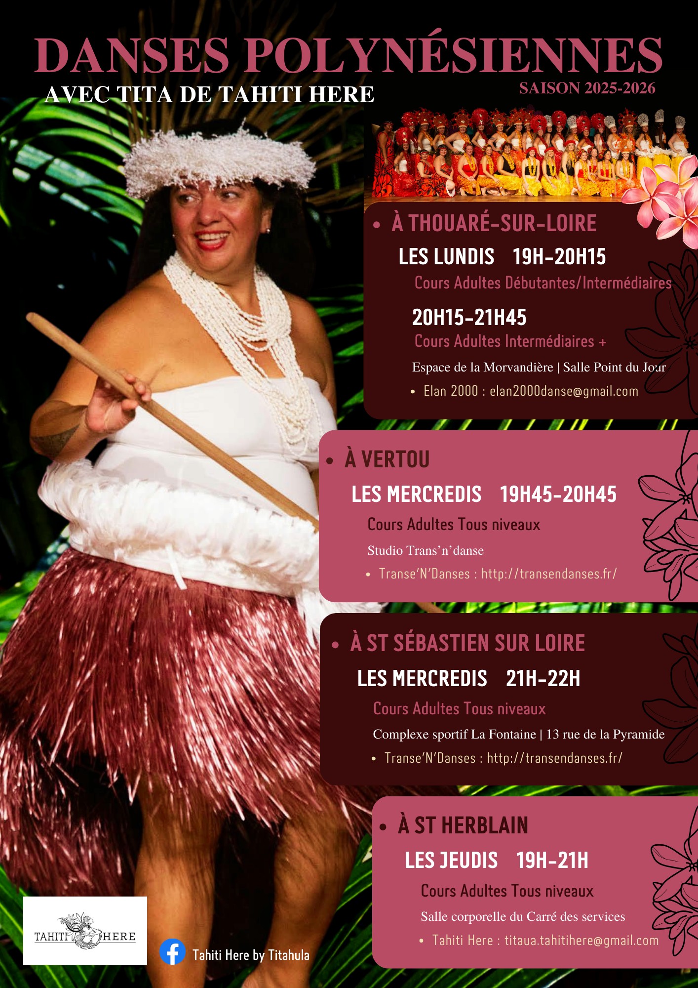 Cours de danse avec Tita de Tahiti Here